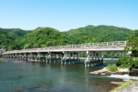 渡月橋と桂川（大堰川）