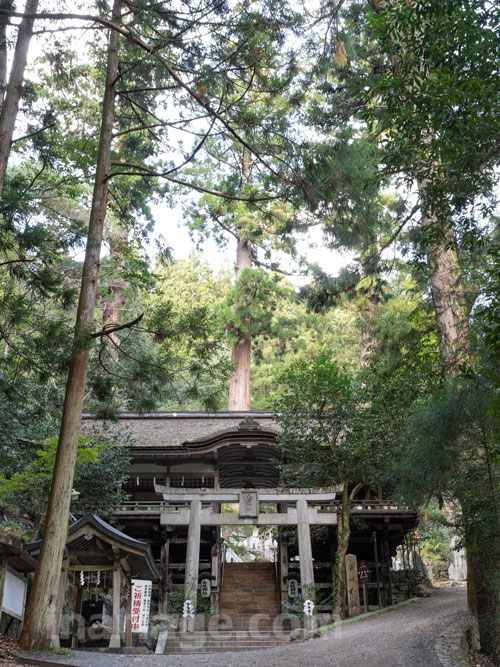 由岐神社 鳥居と割拝殿